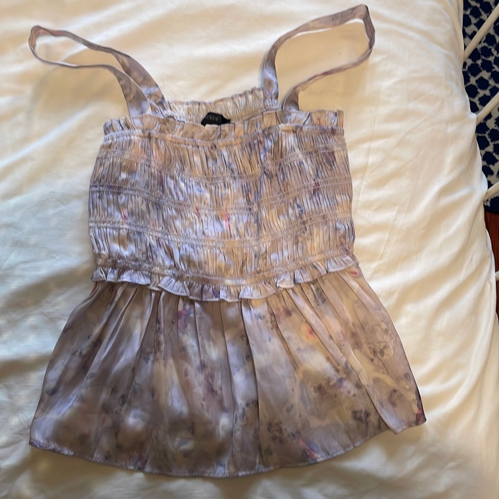 Never worn, purple, tie dye tank, fabric is silky